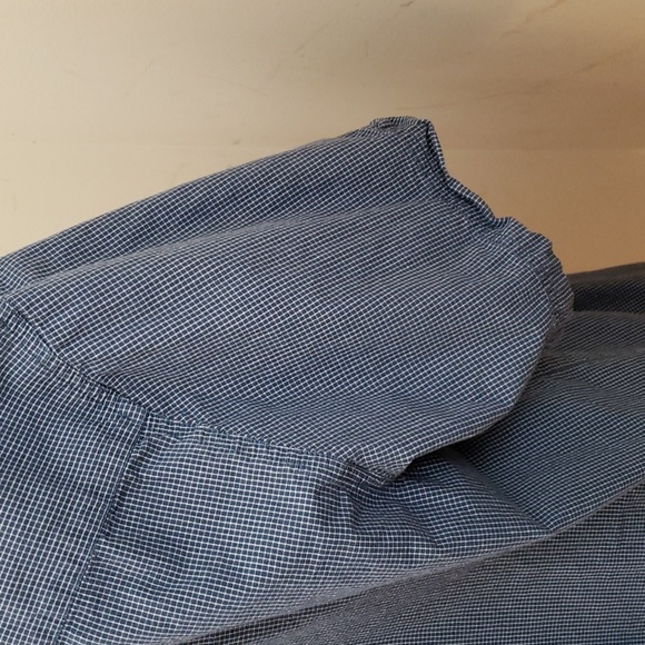 Columbia Blue and White Check Short Sleeve Button-Down Men's Shirt, Size Extra L - Picture 6 of 12